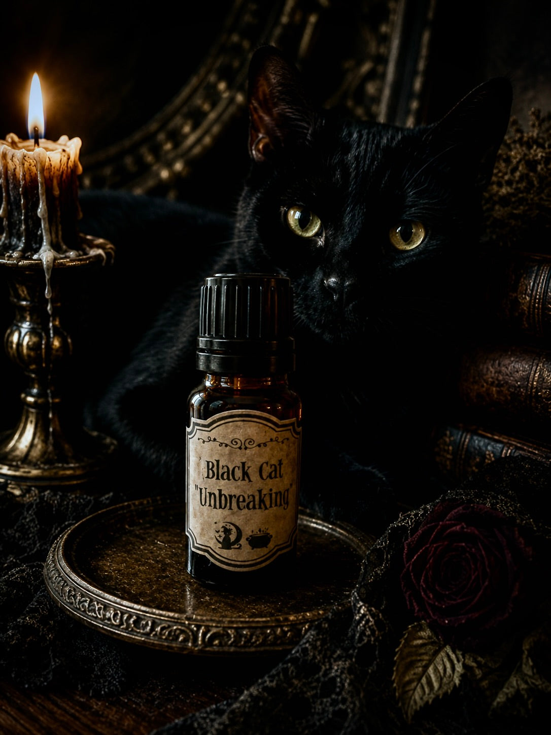 Black Cat Oil — Traditional Protection & Good Luck Ritual Oil